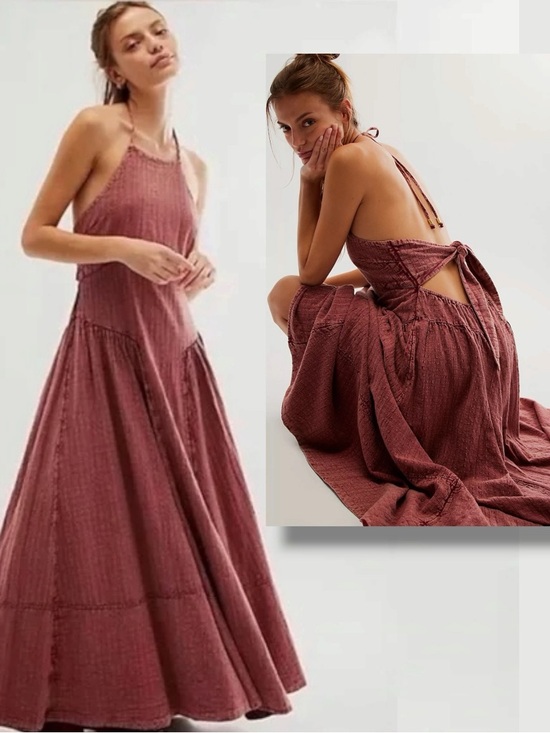 Free People Dresses & Skirts - Free People Bohemian Western Mind Over Matter Midi Maxi Dress Burnt Henna Small